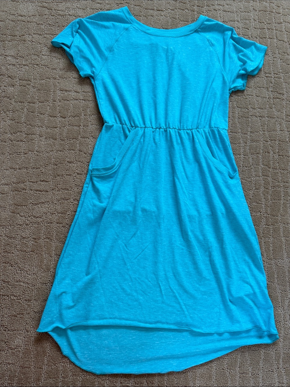 Patagonia Girls' Turquoise Short-Sleeve Dress with Pockets